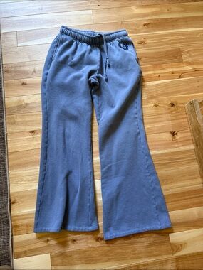 VS Pink Fleece Drawstring Flared Bottoms